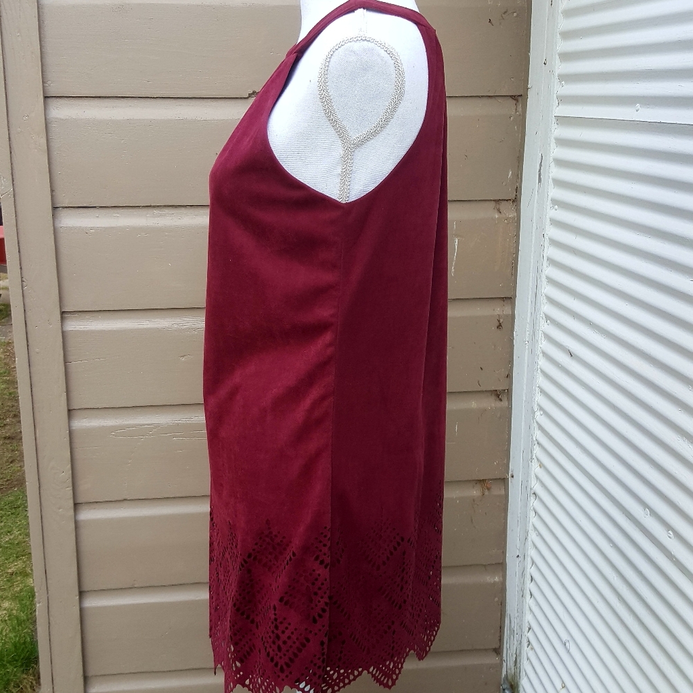 Rue21 | Burgundy Faux Suede🌻Boho Dress👗 - Picture 3 of 7